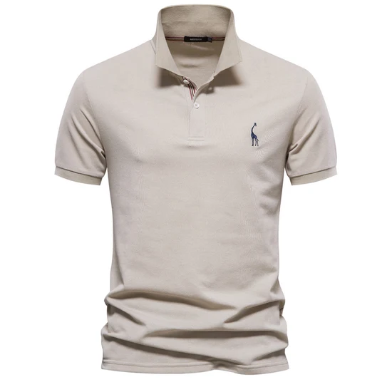 Men’s Cotton Blend Embroidered Polo Shirt