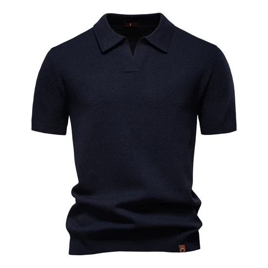 Men’s Minimalist Knit Polo Shirt