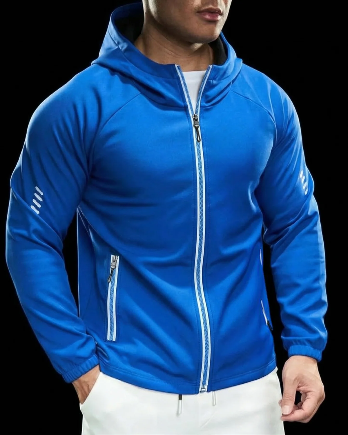 Wind Resistance Fleece Soft Shell Hooded Jacket