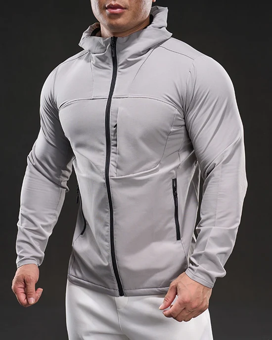 Fleece-Lined Athletic Hooded Full Zip Jacket