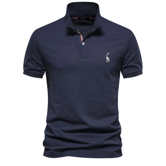 Men’s Cotton Blend Embroidered Polo Shirt