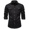 Classic Cotton Blend Button-Up Shirt