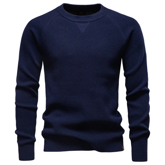 Men’s Waffle Knit Crewneck Sweater
