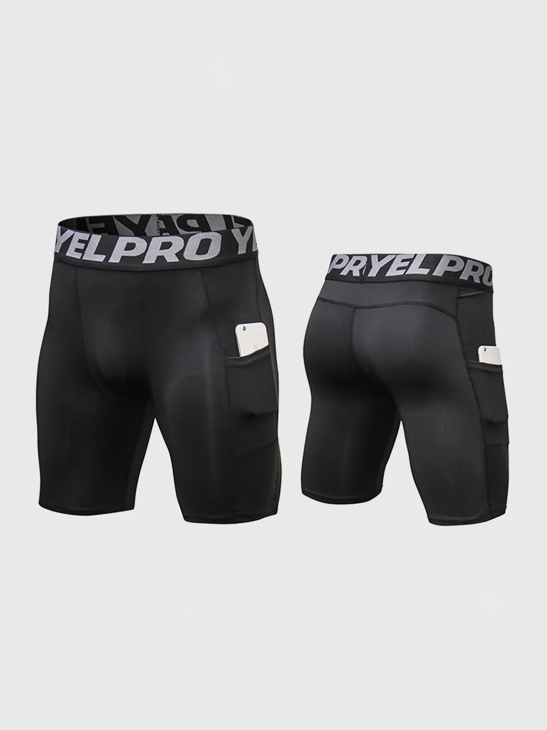 M's 7 Compression Tight Short With Two Pockets