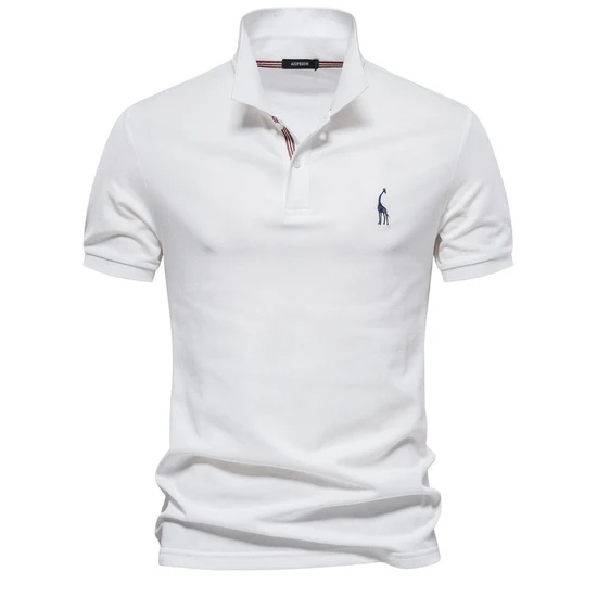 Men’s Cotton Blend Embroidered Polo Shirt