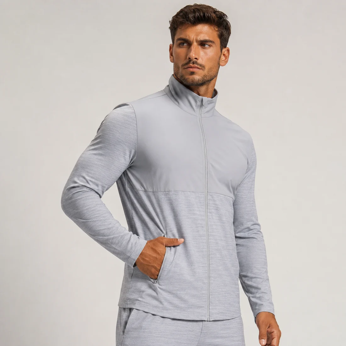 Men's Full Zip Athletic Training Jacket