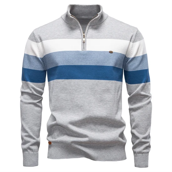 Colorblock Half-Zip Sweater