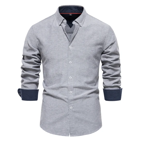 Long Sleeve Casual Button-Down Shirt