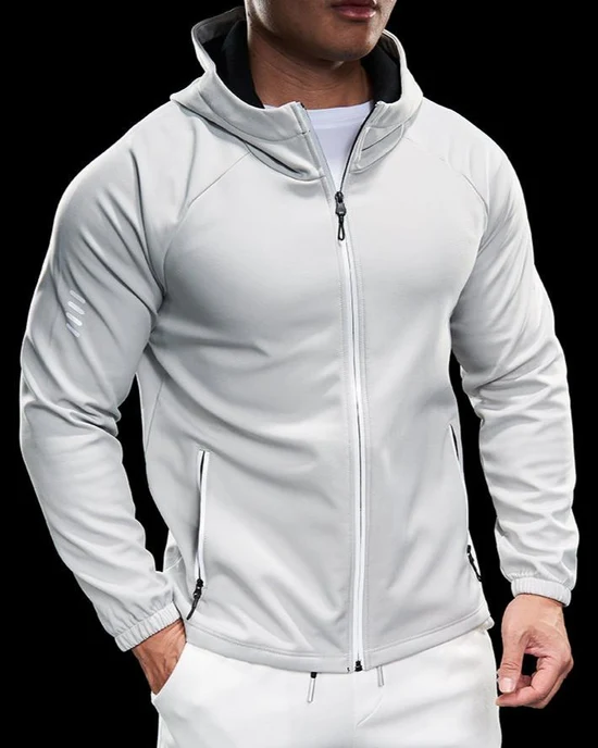 Wind Resistance Fleece Soft Shell Hooded Jacket