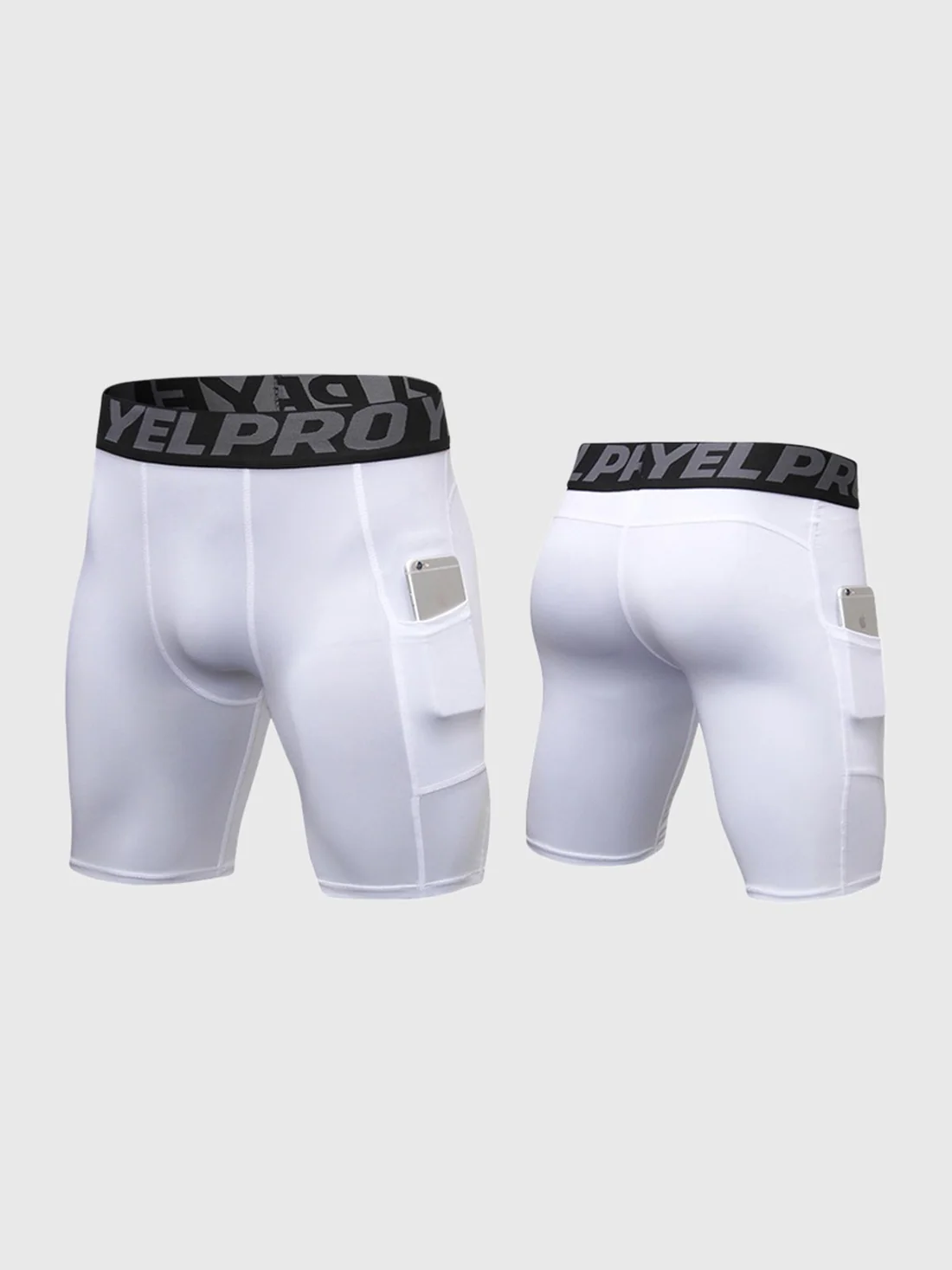 M's 7 Compression Tight Short With Two Pockets
